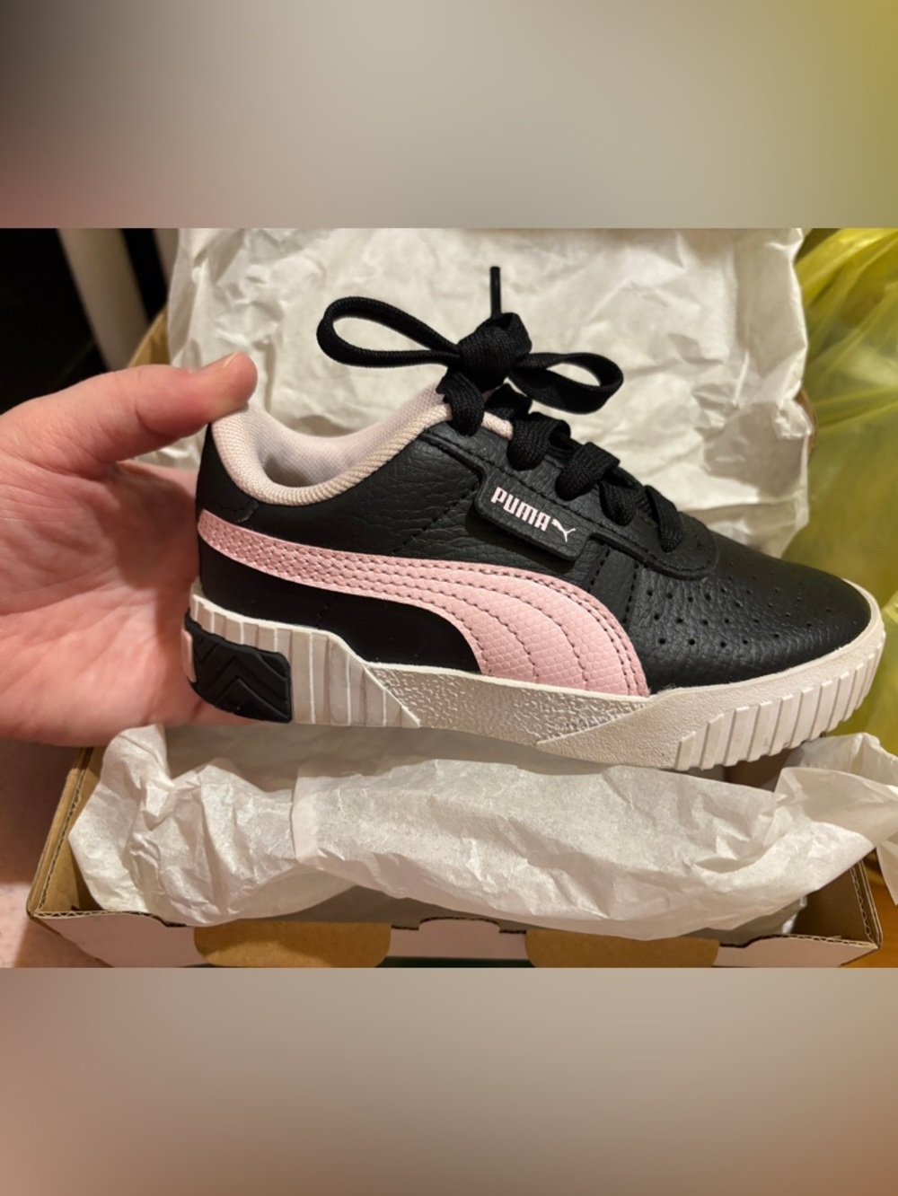 Puma Kids Cali PS - Black & Pearl Pink Box